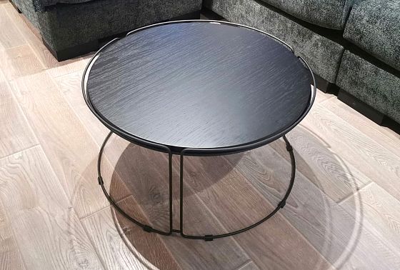 Стол журнальный "Collin" (круглый) большой массив и шпон дуба, МДФ 3