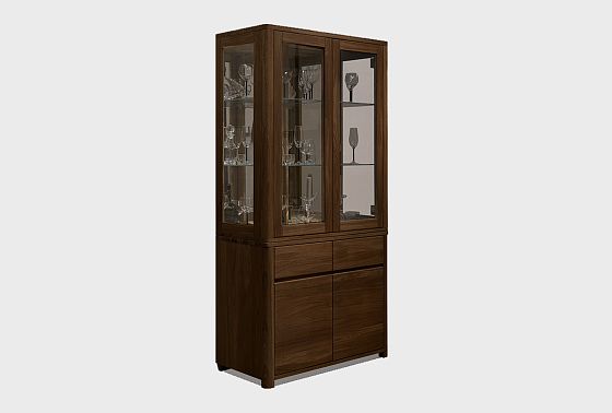 Шкаф комбинированный 2-х секционный "Норд" массив дуба 9