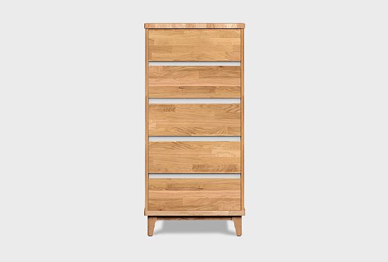 Комод "Уоллстрит" 5 (высокий) массив дуба, МДФ 7