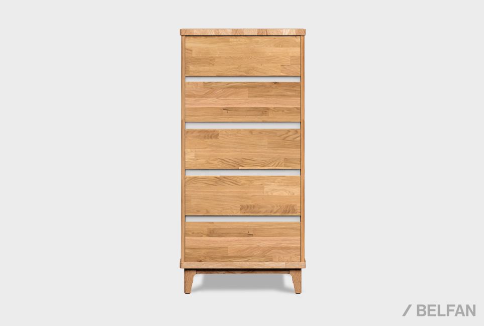 Комод "Уоллстрит" 5 (высокий) массив дуба, МДФ 1