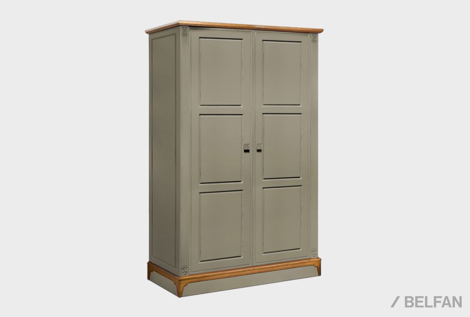 Шкаф для одежды 2-х дверный "Бриансон" массив и шпон дуба, МДФ 1