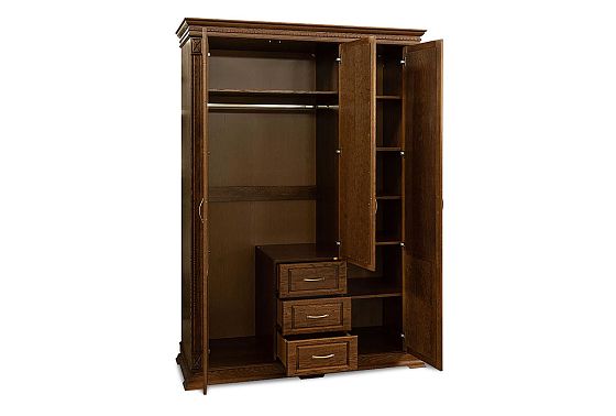 Шкаф 3-х дверный "Верди Люкс" массив и шпон дуба 5