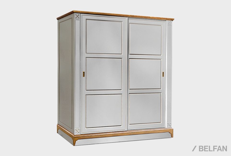 Шкаф-купе 2-х дверный "Бриансон" массив и шпон дуба, МДФ 1