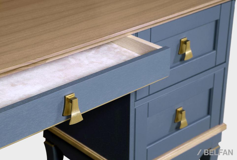 Стол письменный "Стюарт" (тумба слева) массив и шпон дуба 6