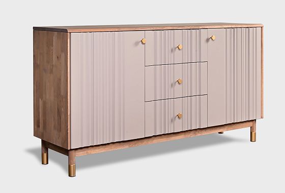 Тумба "Меридиан" 3 (с ящиками) массив дуба, МДФ 5