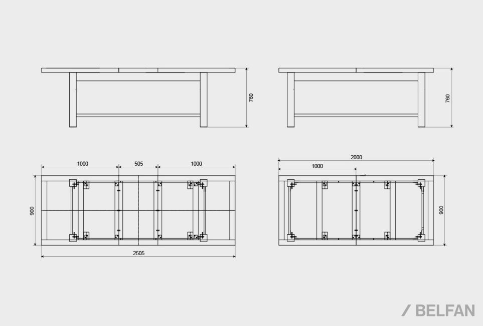 Стол обеденный "Горд" (раскладной) массив дуба 4