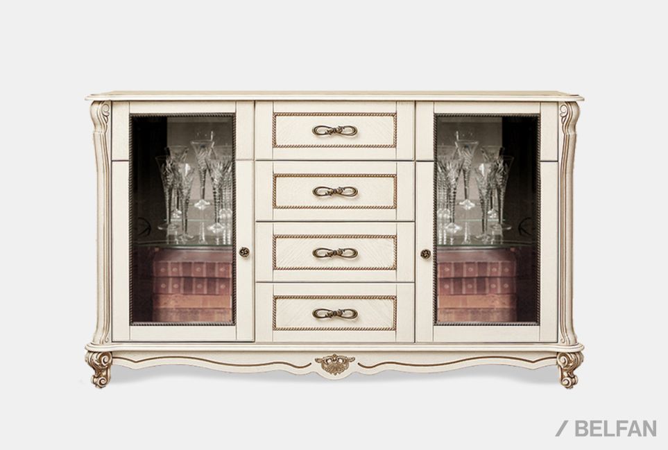 Тумба "Алези 3з" массив и шпон дуба 1