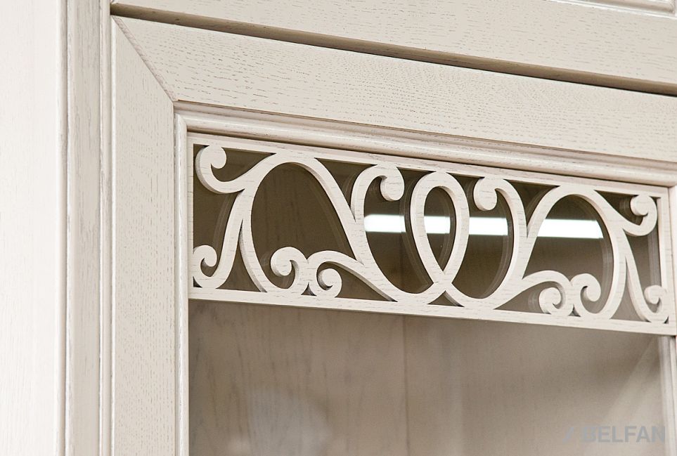 Шкаф навесной 2-х секционный "Тэфи" (правый) массив и шпон дуба 3