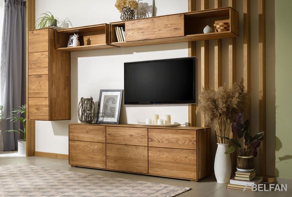 Полка навесная "Гринвуд" 85 массив дуба 5