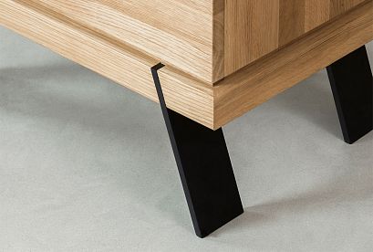 Витрина 2-х дверная "Этна" (левая); без декора; дуб натуральный