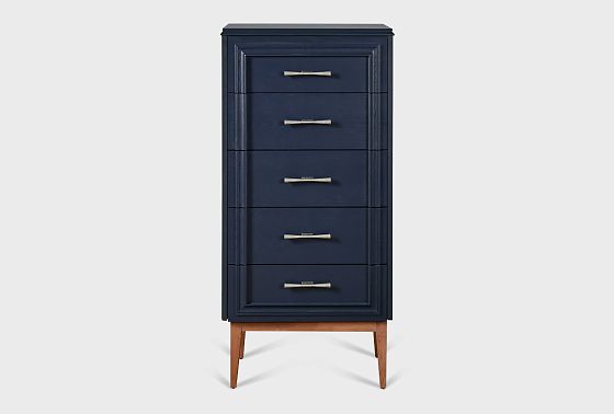 Комод "Сакраменто" 5 (высокий) массив и шпон дуба, МДФ 3