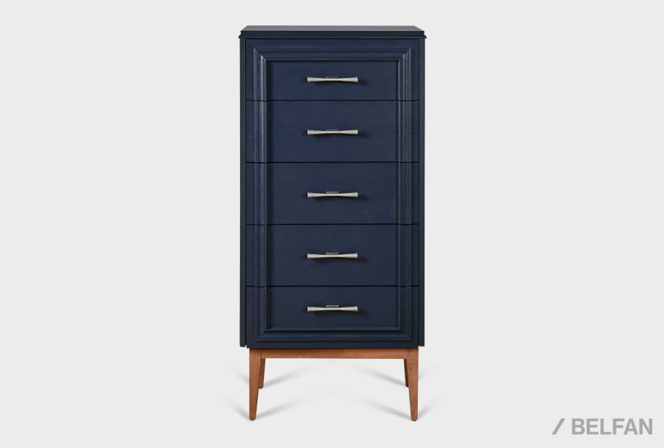 Комод "Сакраменто" 5 (высокий) массив и шпон дуба, МДФ 2