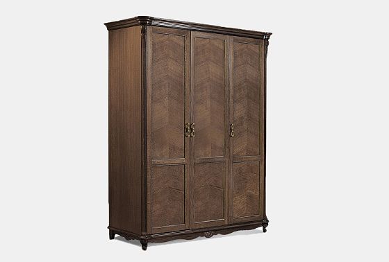 Шкаф 3-х дв. "Алези" (без зеркала) массив и шпон дуба 4