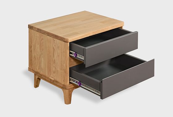 Тумба прикроватная "Уоллстрит" массив дуба, МДФ 9