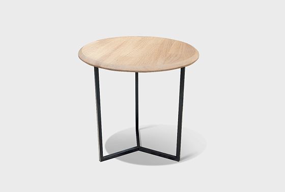 Стол журнальный "Арт" круглый 40 массив дуба, металл 6