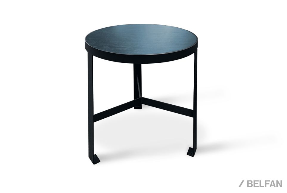 Стол журнальный "Collin" (круглый) малый массив и шпон дуба, МДФ 1