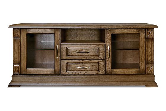 Тумба под ТВ "Верди Люкс ТВ2" массив и шпон дуба 3