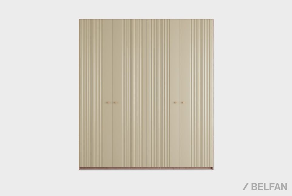 Шкаф для одежды 4-х дверный "Меридиан" шпон дуба, МДФ 2