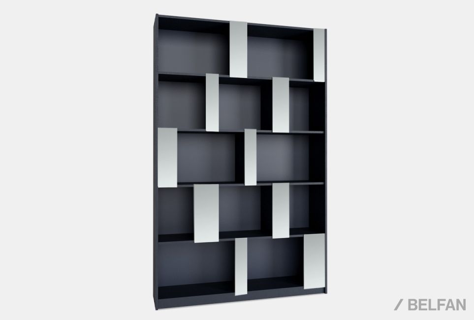 Стеллаж "Сакраменто" 150 (с зеркалами) МДФ, шпон дуба 1