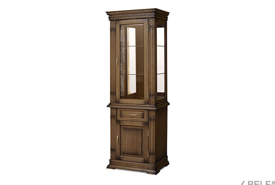 Шкаф комбинированный "Верди Люкс 1з" массив и шпон дуба 1