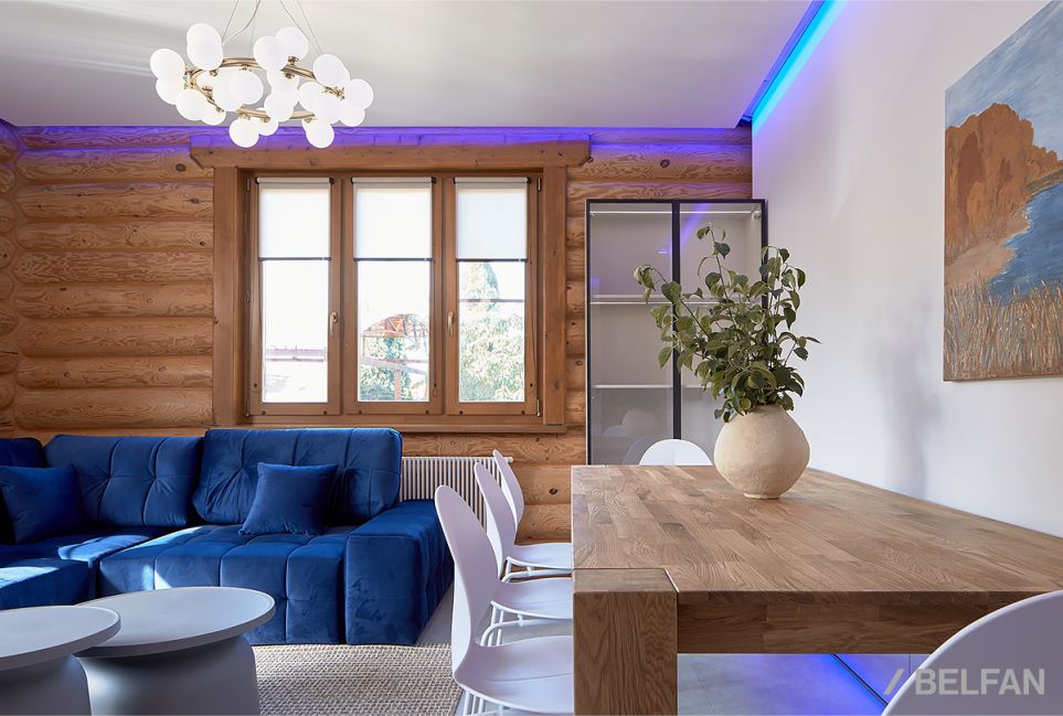 Стол обеденный "Берген" П-03 (сечение опор 150х150) массив дуба 3