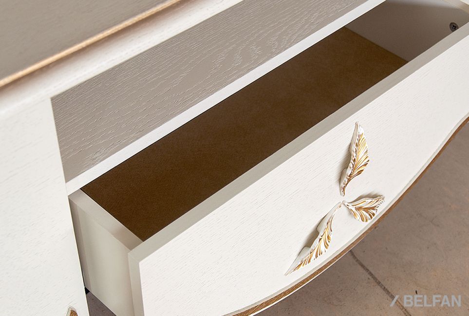 Тумба под ТВ "Трио" массив и шпон дуба 3