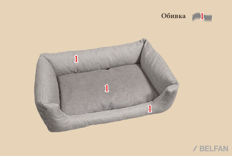 Лежанка для животных (прямоугольная) 2