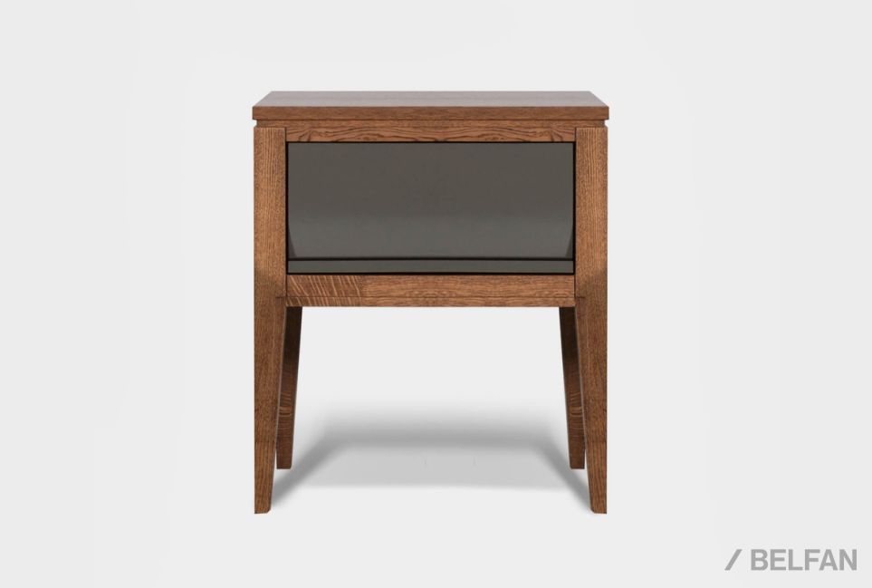 Тумба прикроватная «Дакота» массив и шпон дуба, МДФ 2