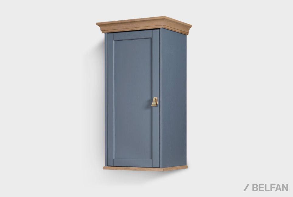 Шкаф настенный "Стюарт" (левый) массив и шпон дуба 8