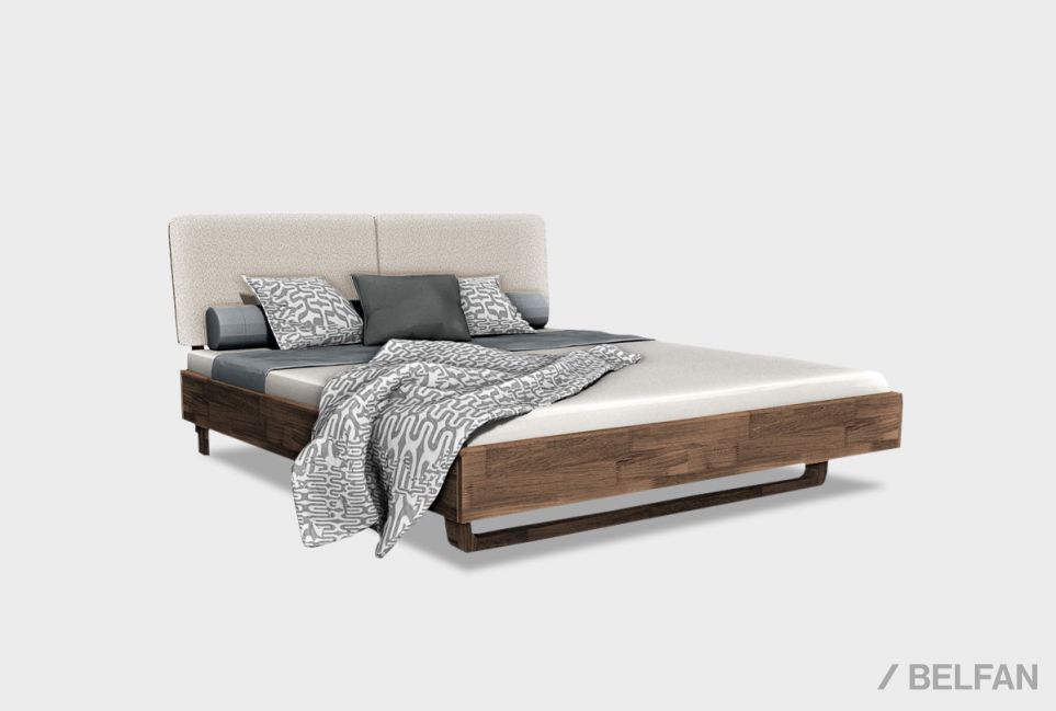 Кровать "Уоллстрит" (мягкое изголовье) массив дуба 1