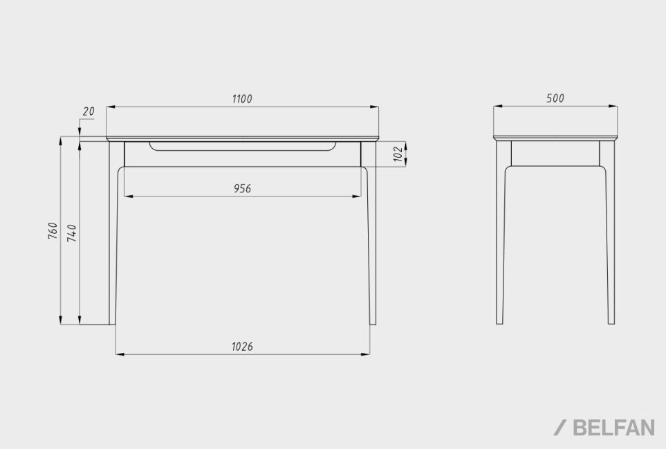 Стол туалетный "Бремен" массив дуба 5