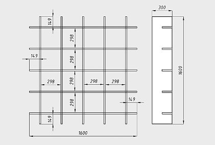 Стеллаж "Арт" 4x4
