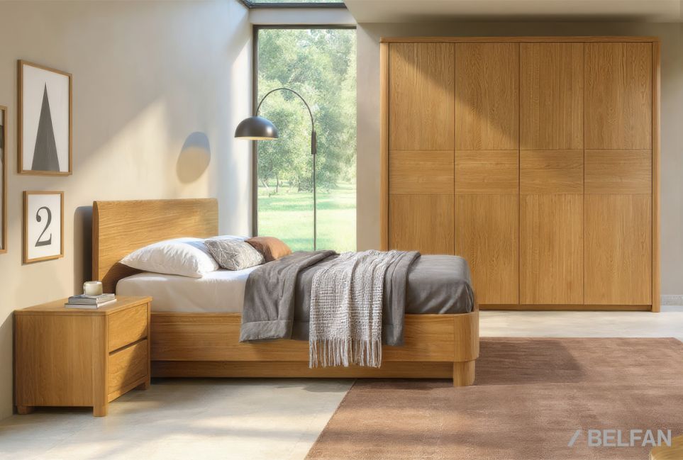 Кровать "Норд" массив дуба 6