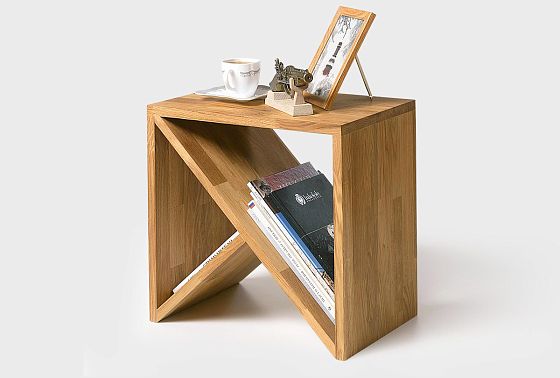 Стол прикроватный "Арт" Д массив дуба 4