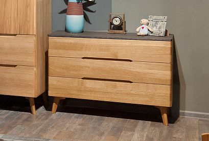 Комод "Элва" B-3; *ВМФ-1571; бейц-масло, графит