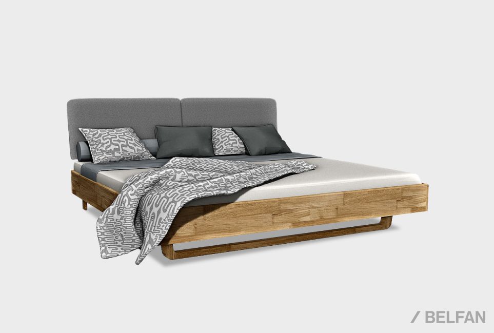 Кровать "Уоллстрит" (мягкое изголовье) массив дуба 1