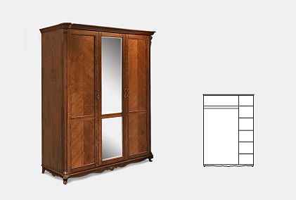 Шкаф 3-х дв. "Алези"