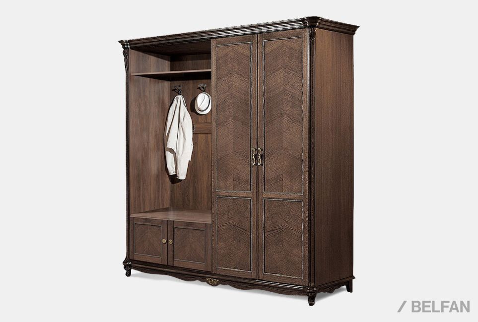 Шкаф комбинированный "Алези 2" массив и шпон дуба 1