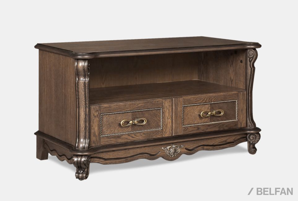 Тумба под ТВ "Алези 3" массив и шпон дуба 1