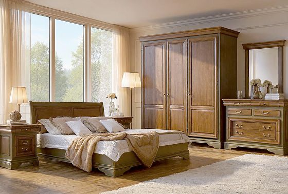 Кровать "Оливия" (низкое изножье) массив и шпон ольхи 7