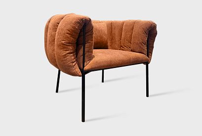 "Лео" кресло; нераскл.; 12; металл черный; Grain 06 (Гр. 1/МТХ)