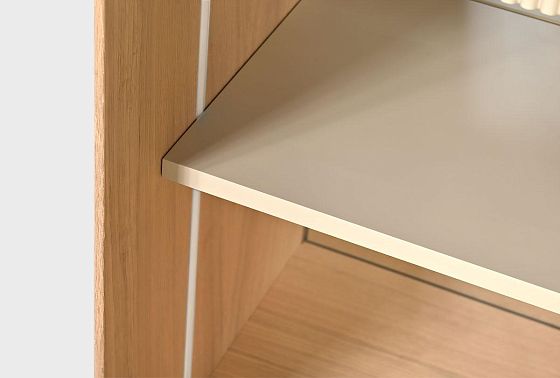 Витрина 1-но дверная «Авеню» (правая) шпон дуба, МДФ, металл 14