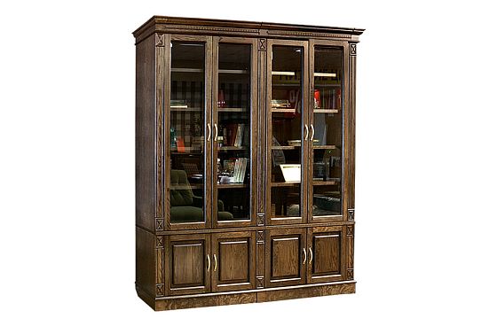 Набор мебели для библиотеки "Верди Люкс 4" массив и шпон дуба 4