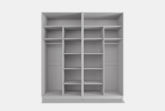 Шкаф 4-х дверный "Сакраменто" (с декором) массив и шпон дуба, МДФ 4