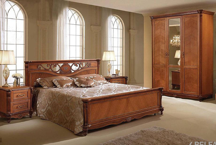 Кровать "Алези" (высокое изножье) массив и шпон дуба 3