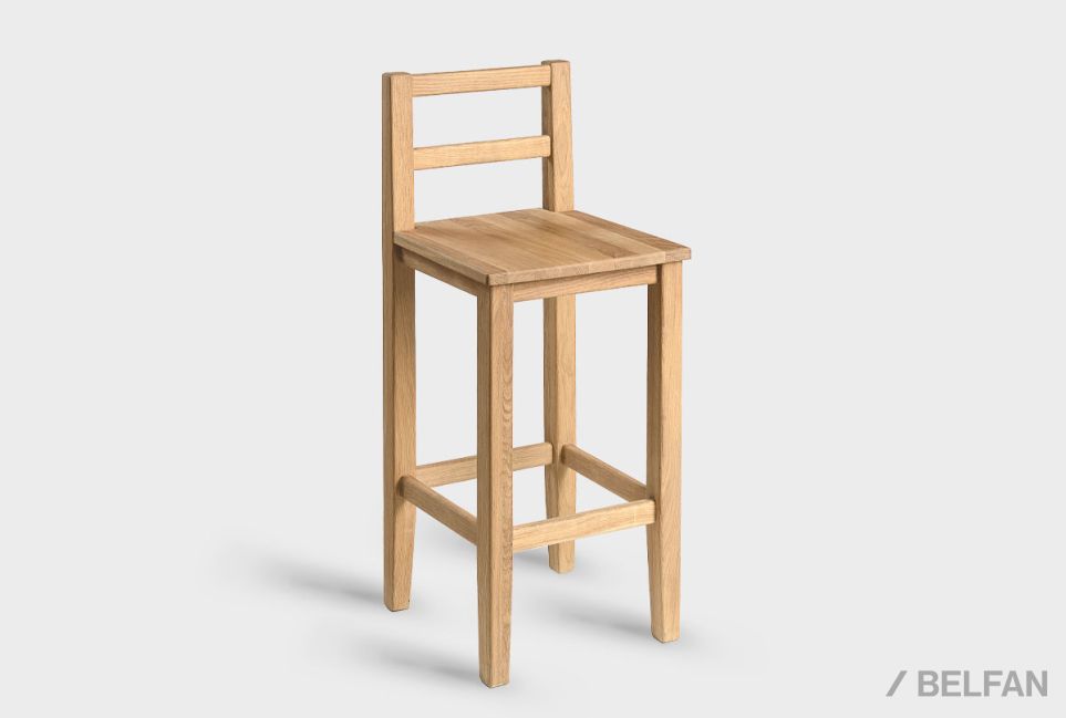 Стул барный "Берген" П массив дуба 1