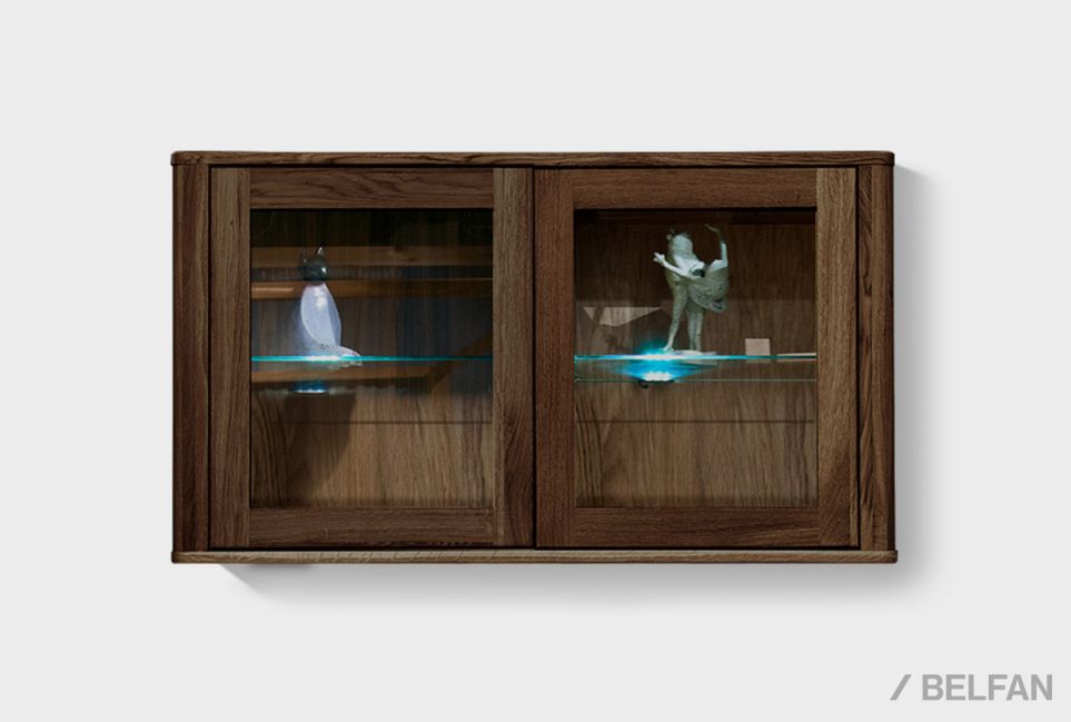 Шкаф навесной 2-х секц. "Норд" массив дуба 2