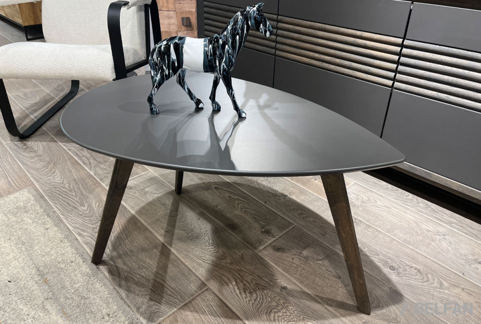 Стол журнальный "Уоллстрит" капля 266 массив дуба, МДФ 3