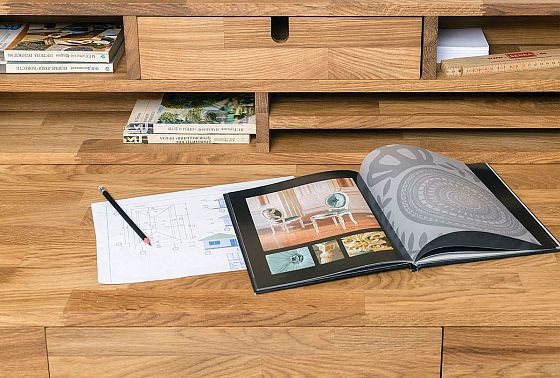 Стол письменный "Берген" Д массив дуба 9