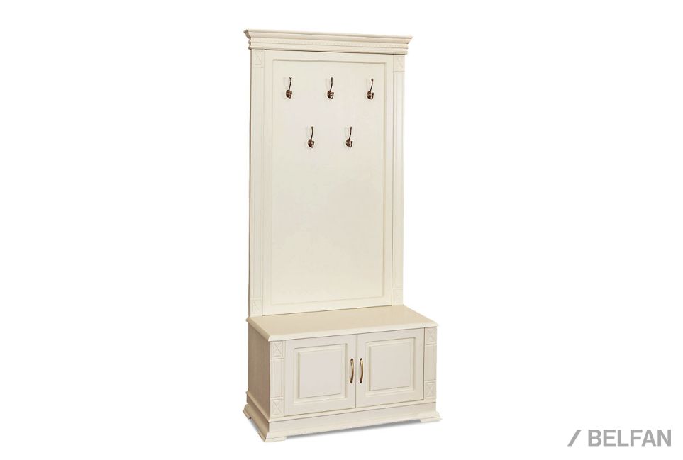 Тумба с вешалкой "Верди Люкс" 05 массив и шпон дуба 1